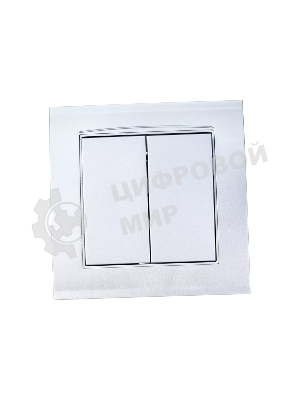 Выключатель 2-кл. СП Бриллиант 10А IP20 серебр. Universal 7949650