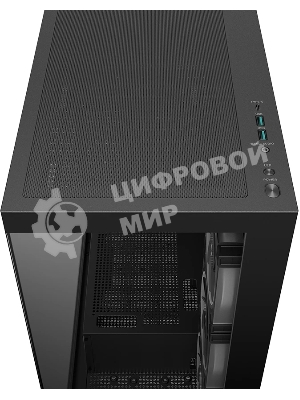 Компьютерный корпус Deepcool CG580 4F V2 без БП, боковое окно (панорама), 4x120мм ARGB PWM вентилятора, черный, ATX (R-CG580-BKADA4-G-2)