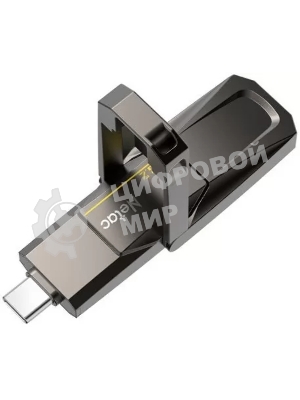 Флешка USB Netac US5 (NT03US5C-256G-32TA), 256Gb, USB 3.2/TypeC, R/W/ 550/500, черный