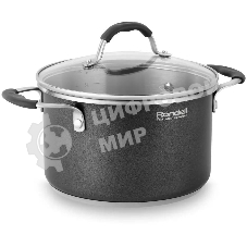 Кастрюля Rondell Stern RDS-010, 3.9л, 20см, с крышкой, серый