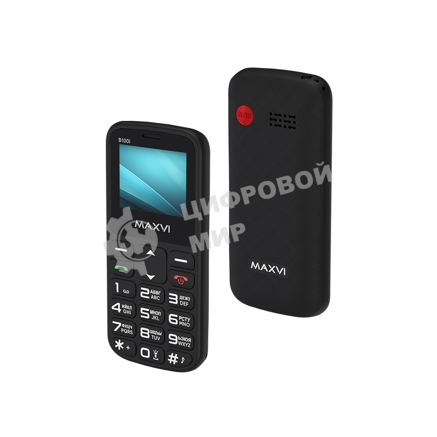 Мобильный телефон Maxvi B100i черный