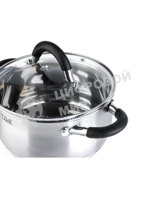 Кастрюля TalleR TR-11044 Шелборн с крышкой, 16,5 см, 2,2 л, нержавеющая сталь 18/10