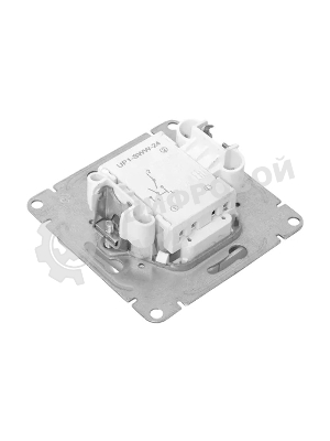 Механизм выключателя EKF UP1-SWA-24 Эпика двухклавишный, с подсветкой, алюминий