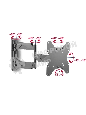 Кронштейн для ТВ наклонно-поворотный Maunfeld MTM-2342FM