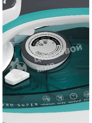 Утюг Candy CI-103 бирюзовый, 2400 Вт, 50 г/мин, 160 г/мин, 370 мл