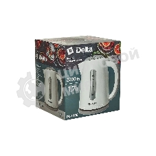 Чайник электрический Delta DL-1106 белый с серым