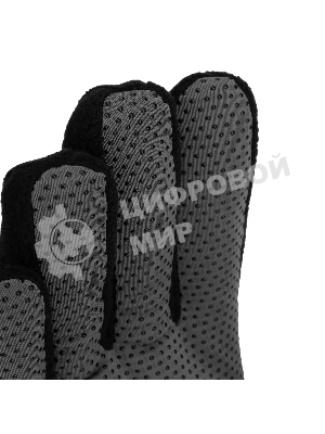 Перчатки универсальные Denzel двойные, ПВХ нанесение, размер 8