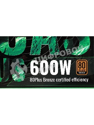 Блок питания Aerocool/Formula KCAS PLUS 600W, 600Вт, 80 PLUS Bronze, 120мм, черный