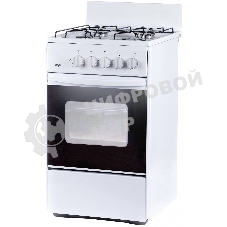 Плита газовая Лада Nova RG 24043 белый, конфорок 4 шт, духовка 50 л, 50 см x 85 см x 60 см