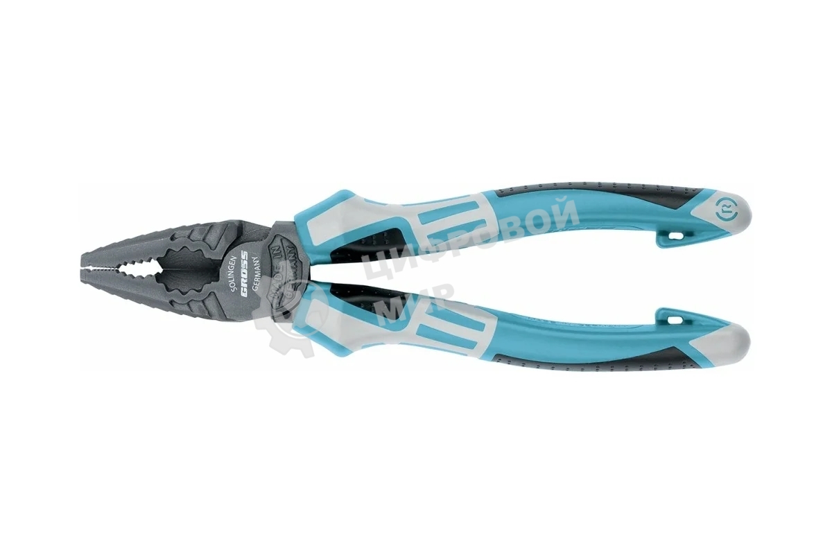 Плоскогубцы Gross 16973 комбинированные, 180 мм, трехкомпонентные рукоятки
