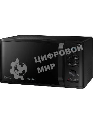 Микроволновая печь Samsung MG23K3515AK/BW черный, 23 л, 800 Вт, переключатели - кнопки, поворотный механизм
