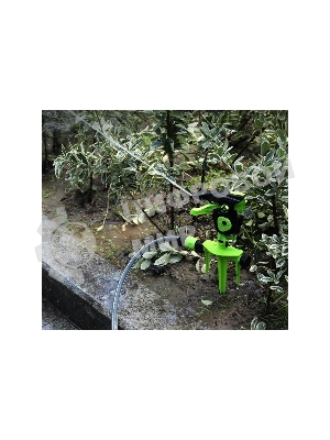 Дождеватель-разбрызгиватель импульсный на 3-х пиках Deli DL581302 площадь орошения до 490кв.м, сектор полива 0-360 град, диаметр шланга 3/4