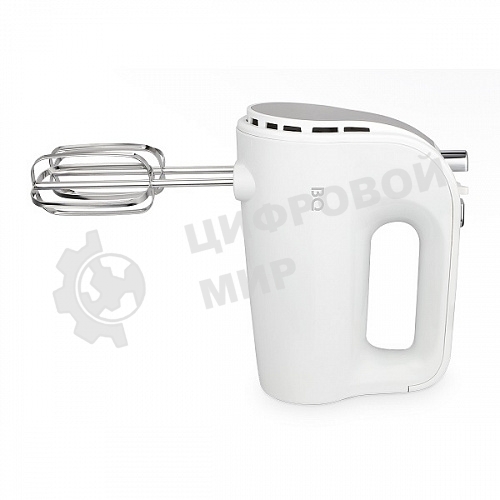 Миксер BQ MX423 White-Steel, Мощность 500 Вт, 5 скоростей, Режим Турбо