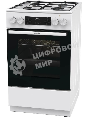 Плита комбинированная Gorenje GK5C60WJ белый, конфорок 4 газовых, духовка 62 л, 50 см x 85 см x 59.4 см