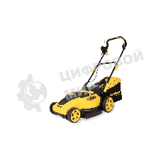 Газонокосилка электрическая Champion EM3815 1,6 кВт пласт+ткань травосб. 45л шир.380мм выс.20-70мм, 11,5кг