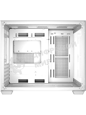Компьютерный корпус Bloody BD-CC108 белый без БП mATX 9x120мм 2xUSB 3.0 audio bott PSU