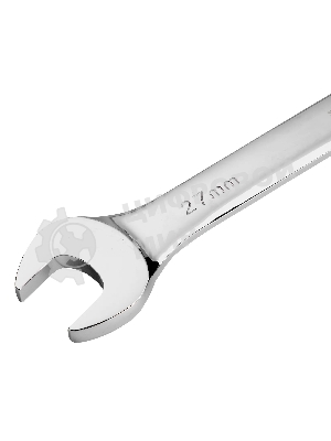 Ключ комбинированный Denzel, с трещеткой, 27 мм