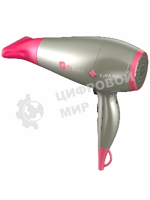 Фен GA.MA Diamond my style GH0304 серебристый/розовый, 2300 Вт, компактный
