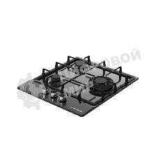 Варочная поверхность Kuppersberg, газ, High-Tech, 45 см, автоматический электроподжиг, газ-контроль, SABAF конфорки, чугунные решетки, WOK конфорка, цвет черный, цвет фурнитуры черный