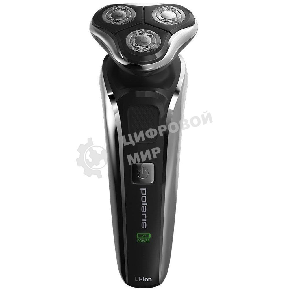 Электробритва PMR 0307RС wet&dry PRO 5 blades+ электрическая (Polaris), черный/хром