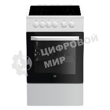 Плита электрическая Beko FFSS57001W белый, конфорок 4 шт, духовка 60 л, 50 см x 85 см x 60 см