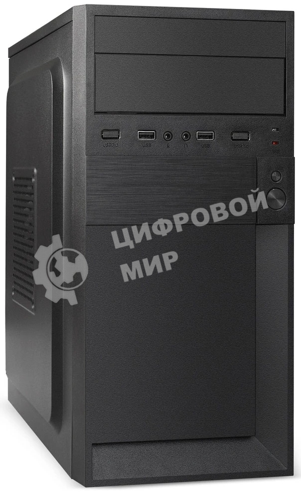 Компьютерный корпус Minitower ExeGate BAA-105-01-UNS400 (mATX, БП UNS400 с вент. 12см, 2*USB, аудио, черный)