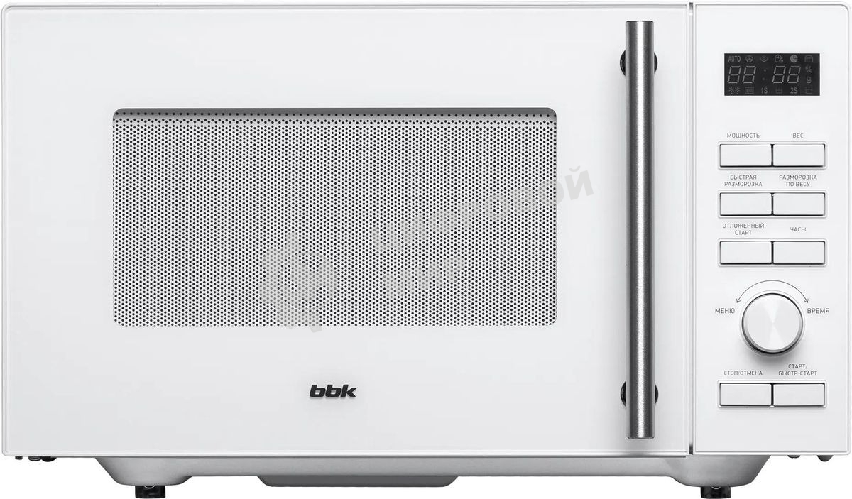 Микроволновая печь BBK 23MWS-951T/W белый, 23 л, 900 Вт, переключатели - кнопки, поворотный механизм