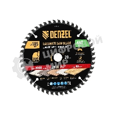Пильный диск по ламинату Denzel ф185 х 20 мм, 48 зубьев
