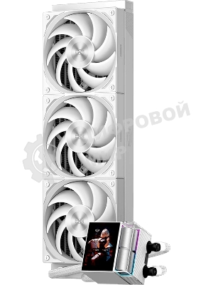 Система охлаждения Water Cooling System PCCooler DS360 Display WH (310W, 360мм, LED, белый, ARGb Pump/Fans: 3x120мм, 90.56CFM, 39.8dBA, 2500RPM/Pump height 65мм, 15dBA, 2600RPM, Rad thickness 27мм/S: 1851, 1700, 1200, 115X, AM5, AM4)