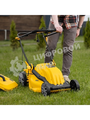 Газонокосилка электрическая Denzel GMC-2000, шир. 44см, 2000 Вт, 6 уров., травосб. 45 л