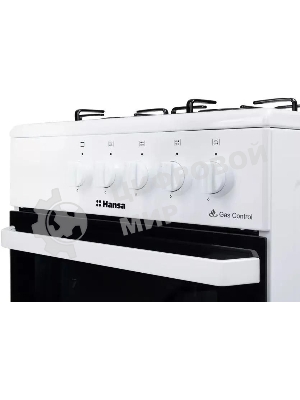 Плита газовая Hansa FCGW510029A белый, конфорок 4 газовых, духовка 53 л, 50 см x 85 см x 57 см