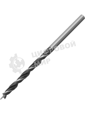 Сверло Сибртех по дереву Д=3 мм Дл=60 мм (1 пред.) для дрелей