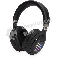 Беспроводные/проводные наушники Digma BT-16 черный, накладные, Bluetooth + проводной, складная конструкция, до 10 ч