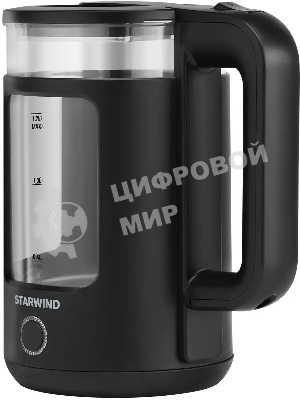 Чайник электрический Starwind SKG1053 1.7 л, 1800 Вт, черный