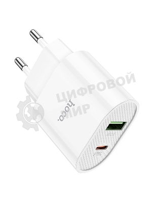 Сетевое зарядное устройство HOCO (6931474757319) C95A Lineal PD 20W+QC3.0 (белый)