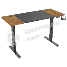 Стол игровой Cactus CS-EDL-BAWD столешница МДФ черный дуб антик, каркас черный