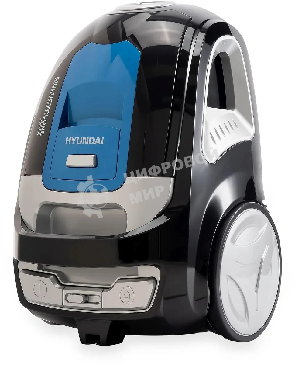 Пылесос Hyundai HYV-C2530 черный/синий, 400/2200 Вт, уборка сухая, пылесборник контейнер, 1.7 л