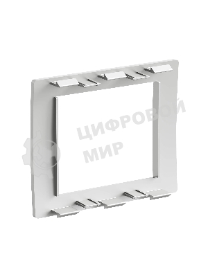 Рамка универсальная DKC F00011G In-Liner Aero 2 модуля, серебристый, RAL 9006