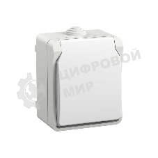 Розетка IEK ERS12-K01-16-54-DC ОП Форс РСб20-3-ФБ 16А IP54 с заземл. защ. шторки белый
