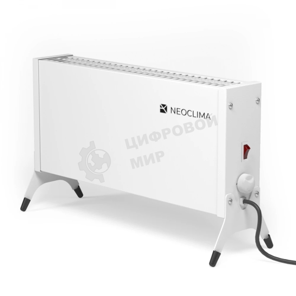 Конвектор электрический Neoclima Nano 1000W белый, 1000 Вт, 15 м2, термостат