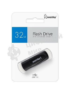 Флешка USB Smartbuy Scout Black (SB032Gb2SCK), 32Gb, USB 2.0, R/W 13/8, черный
