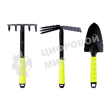 Набор лопата, мотыга, грабли Deli DL580803 Длина 31 см, защита от ржавчины и коррозии