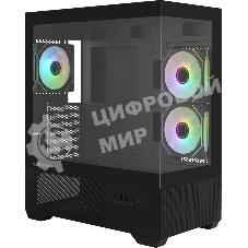 Компьютерный корпус ZALMAN CHRONIX V2, ATX, BLACK, WINDOW, 1xCombo (3.5’’ or 2.5’’), 1x3.5’’HDD, 2x2.5’’SSD, 1xUSB2.0, 1xUSB3.0, 1xUSB Type-C, SIDE 2x120мм ARGB, REAR 1x120мм ARGB