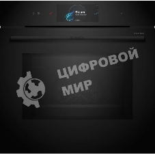 Духовой шкаф Bosch HNG978QB1 Accent line. Serie 8, духовой шкаф с микроволнами и паром, черный, 28 режимов + комбинированные режимы, микроволны до 800 Вт, 4-слойное остекление, 3 цветных текстовых TFT-дисплея 2,5