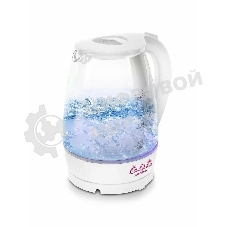 Чайник электрический Мастерица ЕК-1801G, снег, 1.8 л, стекло, 1850 Вт