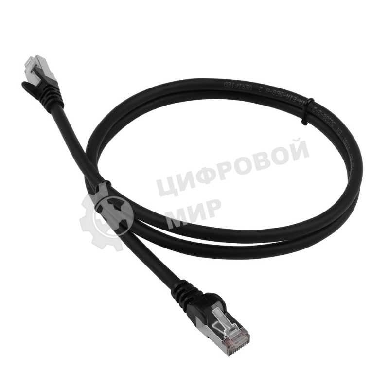 Патч-корд LANMASTER LAN-PC45/S6-2.0-BK FTP вилка RJ-45-вилка RJ-45 Cat.6 2м черный LSZH (уп.:1шт)