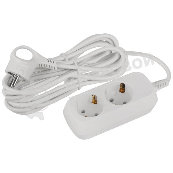 Удлинитель электрический ЭРА UDL-10-250-E Greenline 2 розетки с заземлением 5м ПВС 3x0.75мм2