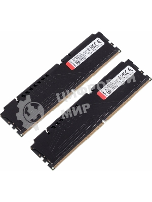Оперативная память Kingston Fury Beast, DDR5, 32GB (2x16GB), 5200MHz, CL40, DIMM, радиатор, черный