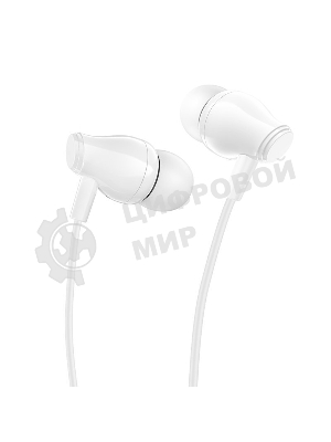 Проводные наушники Borofone BM61 белый, вкладыши, проводной