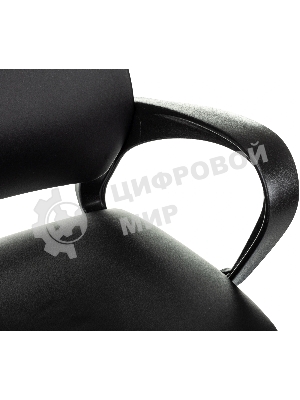 Кресло компьютерное Бюрократ CH-695NSL черный, экокожа, крестов. металл хром